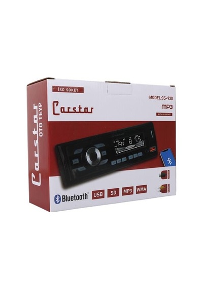 Carstar Cs-930 7 Renkli Çift Usb/sd/fm/aux/bluetooth Kumandalı Oto Teyp 4x60 Watt