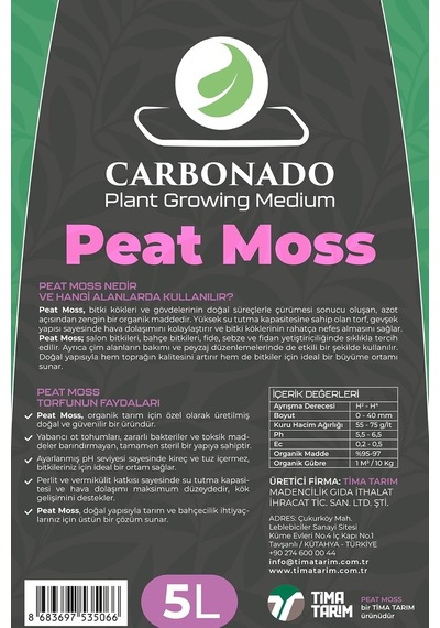 Peat Moss 5l X2 Organik Torf Toprak Saksı Ve Fide İçin Avantaj Paket Diğer