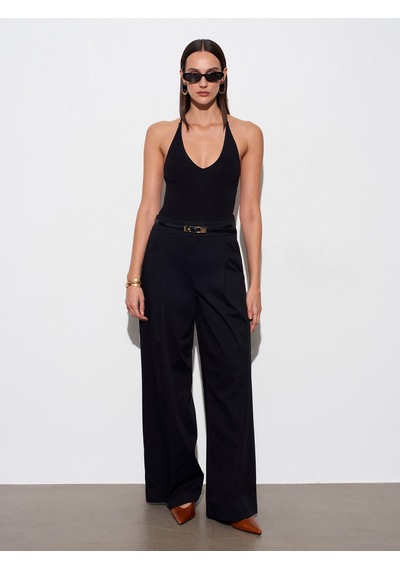 Dilvin 21175 Halter Yaka Bodysuit-siyah