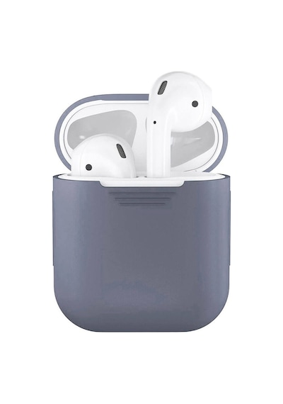 Wozlo Apple Uyumlu AirPods 1. Ve 2. Nesil Silikon Koruma Kılıfı - Silikon Koruyucu Kılıf - Lavanta