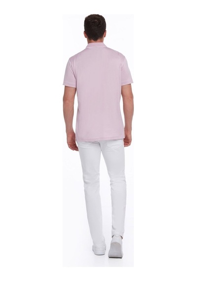 Hatemoğlu Lila Regular Fit %100 Pamuk Basic Polo Yaka Tişört-Lila