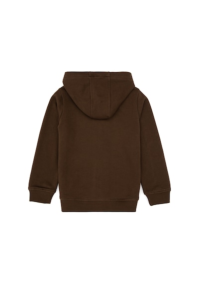 U.S. Polo Assn. Erkek Çocuk Kahverengi Fermuarlı Kapüşonlu Sweatshirt 50316706-VR029