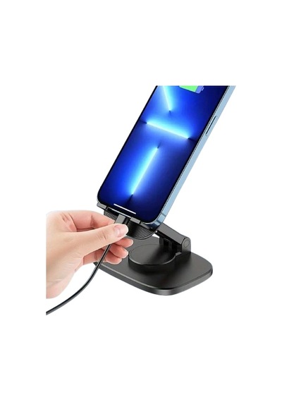 Telefon Standı Dayanıklı Dengeli Tasarım 360 Döner Masaüstü Şık Mobil Telefon Tutucu Çok Renkli