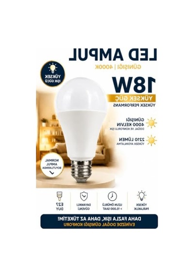 18w E27 Led Ampul, 4000k Gün Işığı Renk İle Yüksek Parlaklık Sağlar