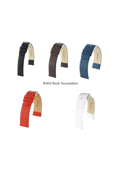 R4103 Roder Deri Kayış - Siyah - 24x22mm Şeffaf