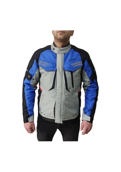 Venom Kopenhag Motosiklet Montu Gri-mavi Full Koruma Motorcu Montu