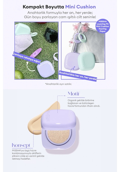 Missha Layering Fit Semi Glow Cushion Mini SPF50+ Pa++++ No.23 Sand