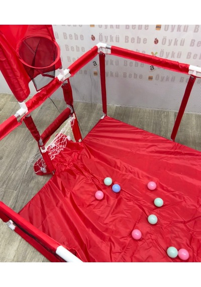 Mamma Öykü Bebe Basket Potalı Kale Güvenli Bebek Ve Çocuk Oyun Alanı Oyunpark 122x180 Oyun Matı Ve Topları