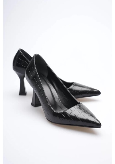 Trendella Siyah Kroko Topuklu Kadın Stiletto Tr20ms02f