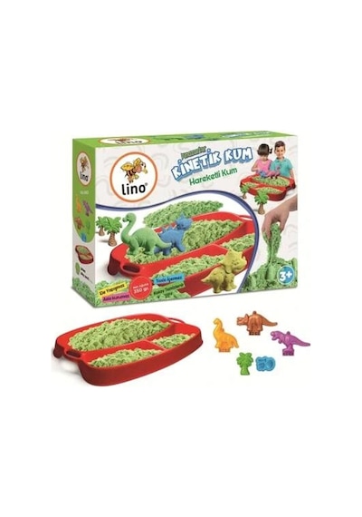Lino Kinetik Kum Seti Dinazorlar 350 Gr Kum+6 Kalıp Ln-553 Çok Renkli