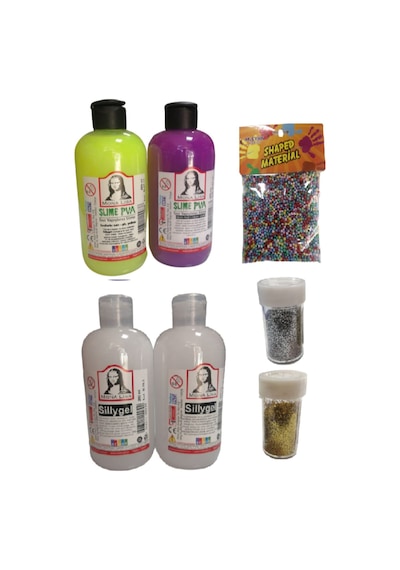 Slime Slaym Yapma Seti 250Ml 4 Adet + Toz Sim 2 Adet + Köpük N11.164