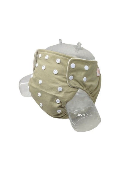Baby Ybb Yıkanabilir Bebek Bezi Cepli Haki Renk Çıt Çıtlı 8kg-18kg Standart