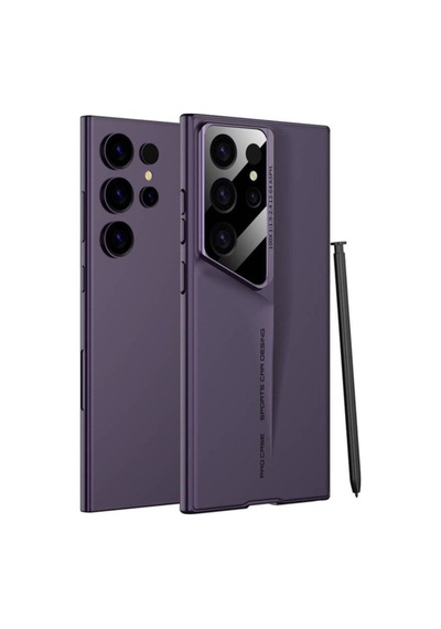 Galaxy S24 Ultra Kılıf Ultra İnce Kamera Korumalı Sert Rubber Zore Procase Kapak Mor