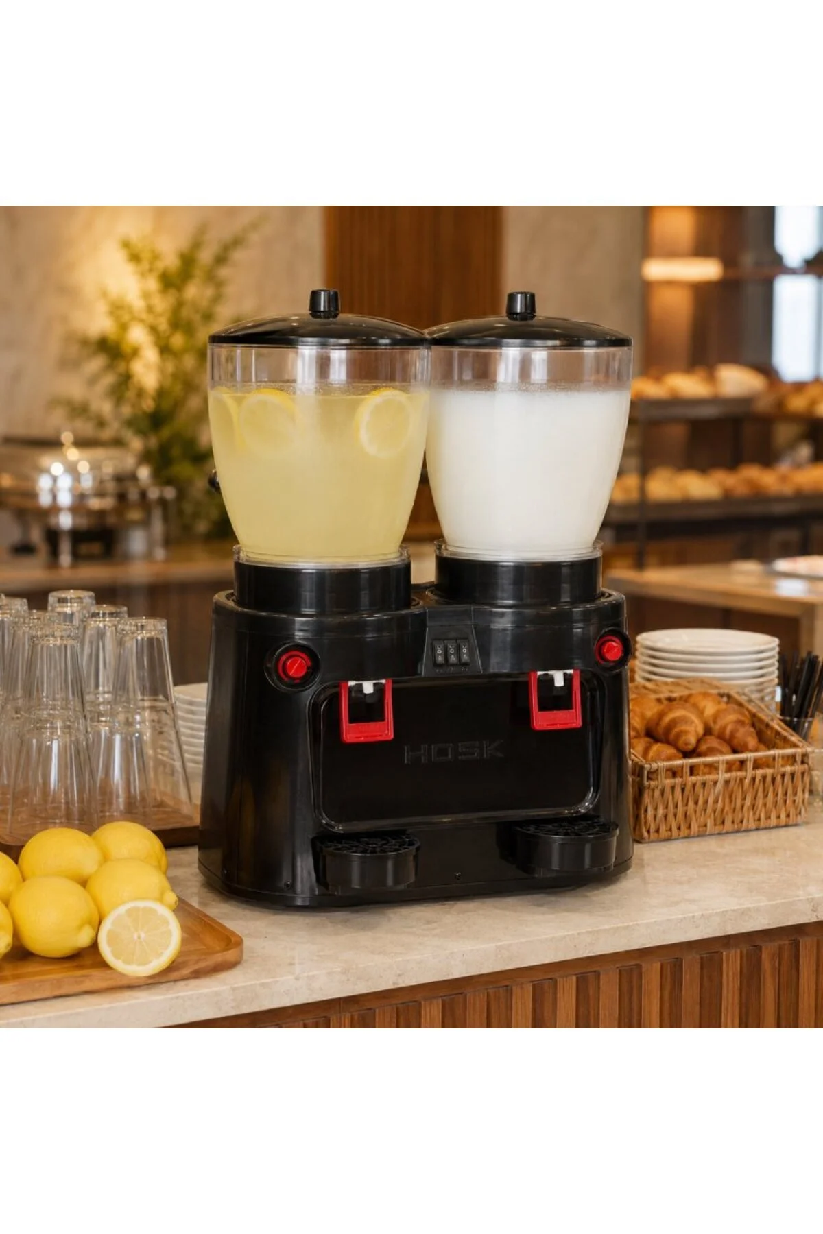 Elite Limonata, Şerbet Ve Ayran Makinesi, 2x20l, Karıştırıcılı Model Çok Renkli