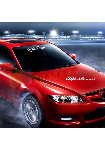 Alfa Romeo Yazı Ön Arka Cam Oto Sticker Araba Yapıştırma 1 Adet