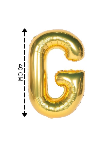 Folyo Balon G Harfi Helyum Balon 40 Cm Gold Renk Altın