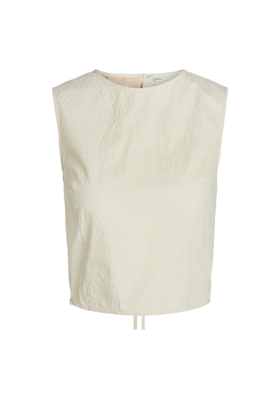 Jack & Jones Kadin Büzgülü Sirt Cut Out Detayli Bluz - Kaia 12253384 Bone White Yeşil