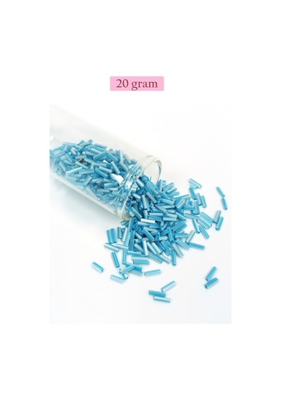 Uzun Boru Kesme Boncuk Çap 2mm Uzunluk 10 Mm - 4 Renk - Toplam 80 Gram - Bnc429