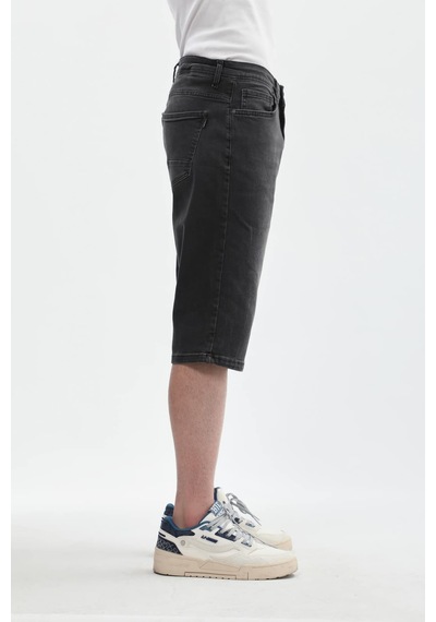 Markapia Banny Jeans Erkek Esnek Likralı Jean Şort Gri 30 GRİ