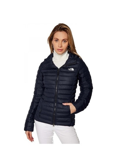 The North Face Stretch Down Hoodie Kapüşonlu Kadın Mont Lacivert