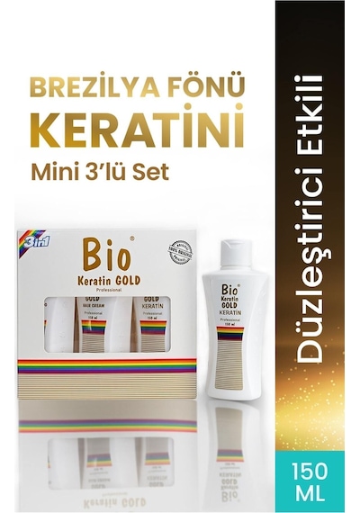 Bio Keratin Gold Brezilya Fönü Keratini 3 x 150 ML