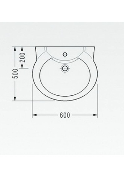 Serel - Prelude Lavabo 50x60 Cm Beyaz Ayaksız - 6501tbl000 Diğer