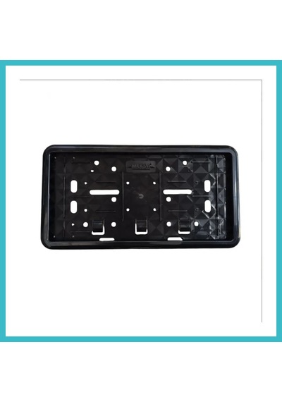 Bezos Çerçeveli Motosiklet Plakalık Plaka Altlığı Siyah 26x17cm 1 Adet Dfnbez