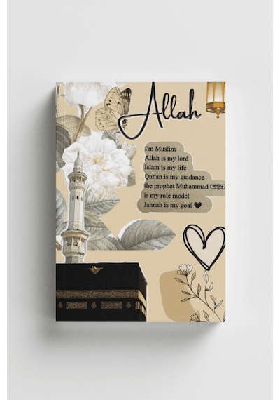 Kolaj Serisi 8 - Hedefimiz Cennet İslami Defter Ayet-hadisli Çok Renkli
