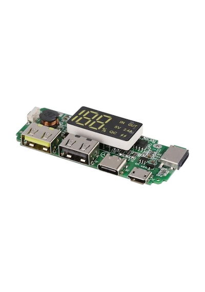 Çift Usb 5V 2.4A Led'Li Micro Type-C Powerbank Modülü
