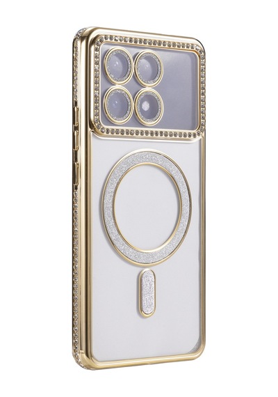 Xiaomi Poco X6 Pro Uyumlu Joke Simli Magneticsafe Kılıf - Gold