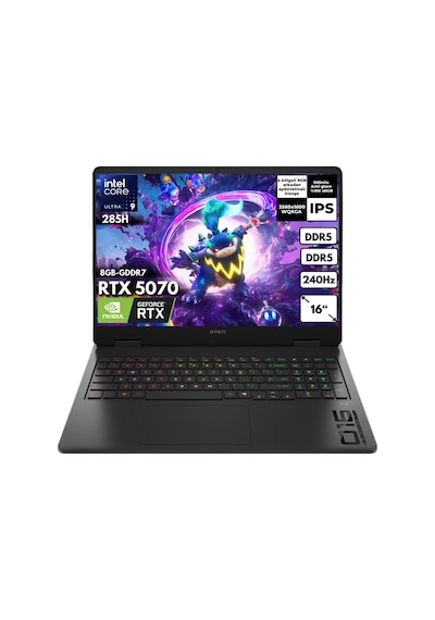 HP Omen Slim 16-AN0012NT CD7J6EAHMF8 Ultra 9-285H 40 GB 4 TB 8 GB RTX5070 16" Freedos Dizüstü Bilgisayar