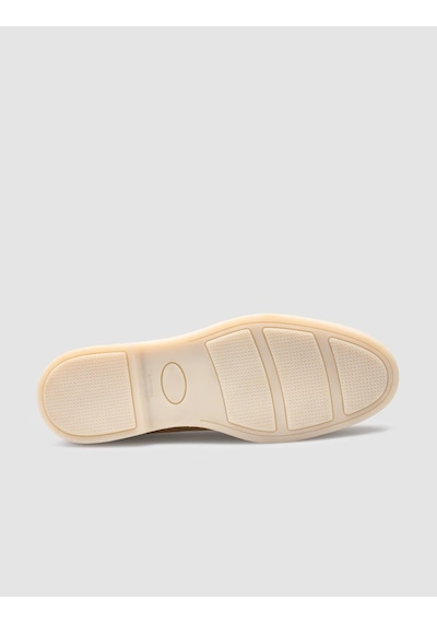 Hakiki Deri Taba Süet Kadın Loafer Taba