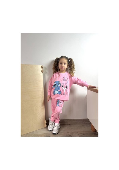 Fleurs Chic Yeni Sezon Fleurs Kids Stitch Takım Pembe