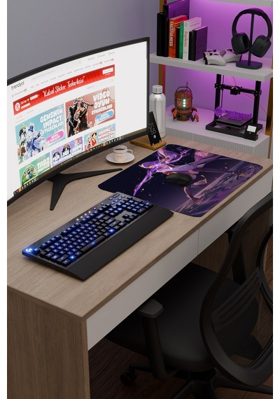 Raiden Genshin Impact Anime Gacha V5 - 48x40 Xl Gaming Mouse Pad Fare Altlığı