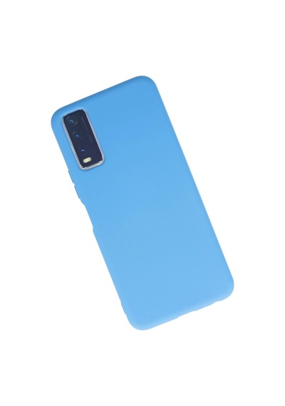Vivo Y11s Kılıf Nano İçi Kadife Silikon Mavi