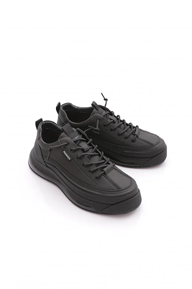 Guja 26k600-1 Erkek Hakiki Deri Sneaker Ayakkabı Siyah