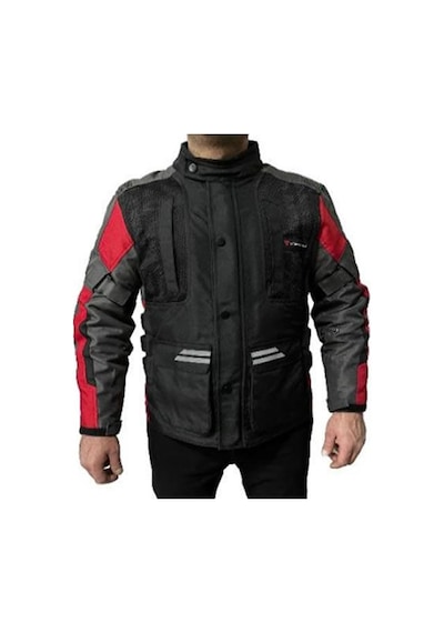Venom Motosiklet Montu Tourex 4 Mevsim Ce Sertifikalı Long Touring Mont Kırmızı-siyah
