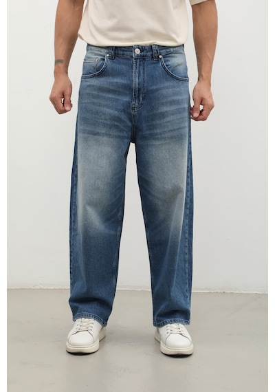Banny Jeans Erkek Skater Fit Jean Pantolon Mavi L