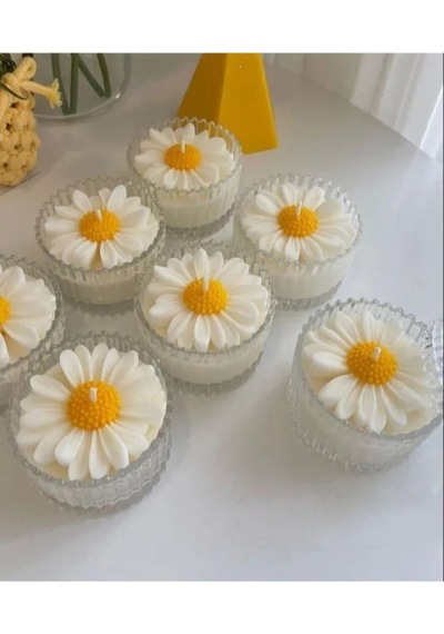 Bernami Mum Pinterest Dekoratif Mum Papatya, Mika Kutuda Papatya Mum, En Sevilen Mum 1 Adet, Kapağıyla 2 Parça Diğer