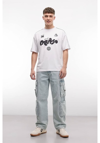 Banny Jeans Erkek Kargo Cepli Jean Pantolon Buz Mavisi