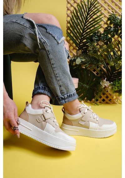 Fallon Bantlı Bağcıklı Kalın Taban Air Kadın Sneaker 001