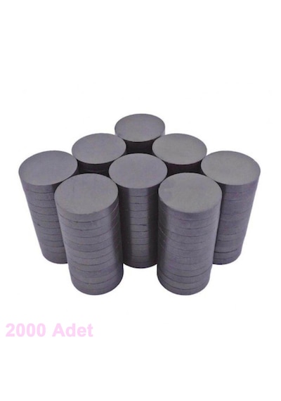 Ferrit Mıknatıs Oxit Magnet Çap 10 Mm Kalınlık 3 Mm Yuvarlak Kömür - 2.000 Adet
