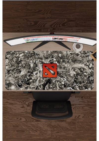 Dota 2 Kaymaz Dikişli Kauçuk Oyuncu Mousepad V5 - 90x40 Xxl Gaming Mouse Pad Fare Altlığı