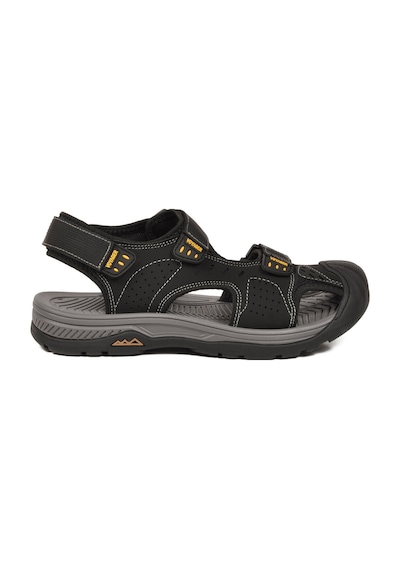 Voyager Erkek Outdoor Trekking Sandalet Kapalı Burun Cırtlı Günlük Yürüyüş Siyah E337 M