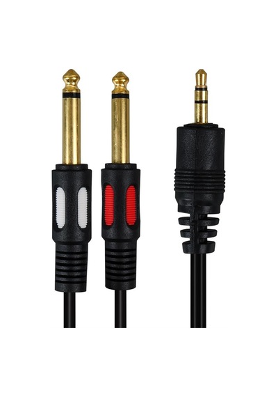 Powermaster Pm-4284 3.5 Mm Stereo Erkek/2x6.3mm Mono Erkek 1.5 Metre Kablo