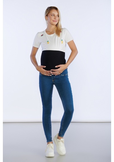 Bpf Koyu Mavi Slim Fit Hamile Pantolon-koyu Mavi