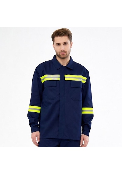 Proweld 100rf-102rf Reflektörlü Isı Alev Ve Kaynak Sıçramalarına Karşı Koruyucu Ceket Lacivert