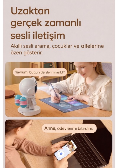 4k Akıllı Robot Kamera 360 Takip, Gece Görüşlü, Wifi Güvenlik