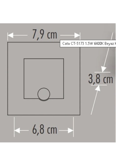Cata Ct 5183 6400k Beyazışık 1.5 W Radar Sensörlü Koridor Led Spot Antrasit