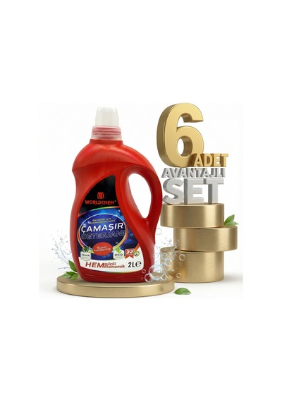 Worldchem Çamaşır Detarjanı Sıvı Renkliler 6x2 Lt 2 L